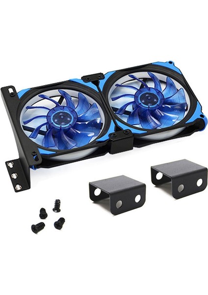 A5 Yan Üfleme Braketi Desteği Dıy Ekran Kartı Companion Dikey Isı Dağıtımı 12 cm 14 cm Soğutma Fanı (2 Fan) (Yurt Dışından) fırsatları