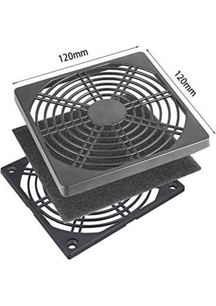2 Adet Toz Geçirmez Blower Guard Abs Bilgisayar Vantilatör Izgarası 120MM Fan Filtre Örgü Kapak Aletsiz Süzgeç (Yurt Dışından)
