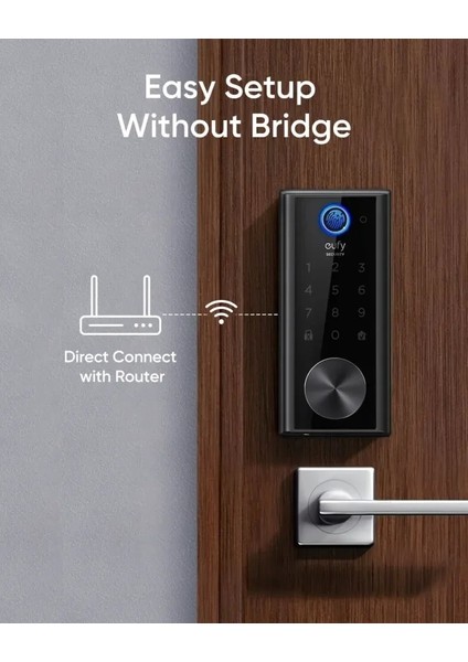 Eufy Smart Lock S230 - Anahtarsız Parmak Izi Kilidi Black Deadbolt indirimleri