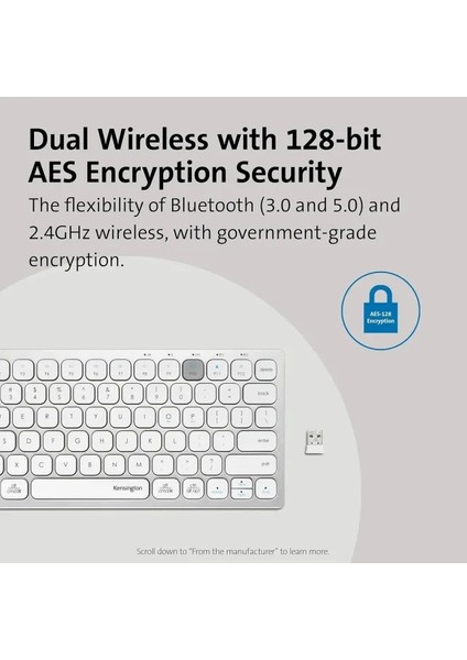 Çok Cihazlı Çift Kablosuz Kompakt Klavye (K75502US) Silver Compact Wireless modelleri