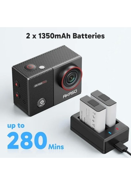 EK7000 Pro 4K Su Geçirmez Dokunmatik Ekranlı Aksiyon Kamerası With 64GB Microsd Card indirimleri