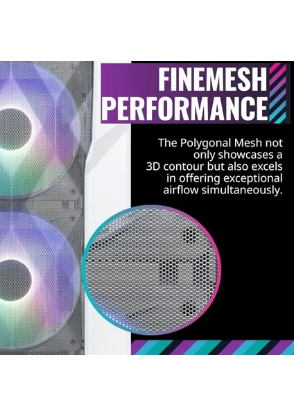 TD500 Mesh V2 Hava Akımı Atx Mid-Tower Kasası TD500 Mesh V2 White