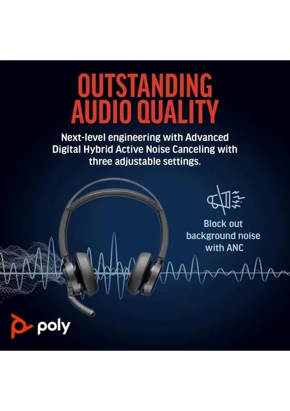 Poly Voyager Focus 2 Uc Kablosuz Kulaklık modelleri