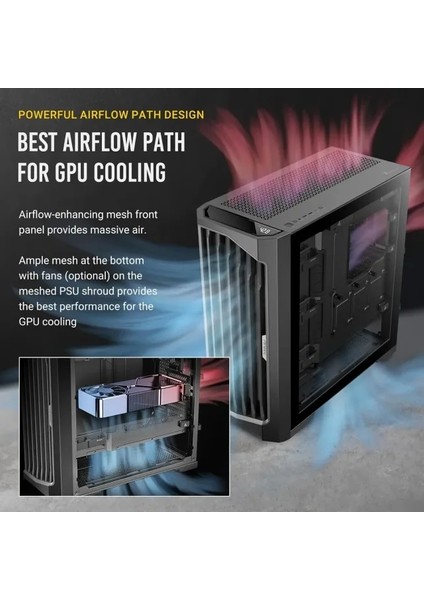 Full Tower Temp Display Mesh Ön Panel E-Atx Pc Oyun Kasası Performance 1