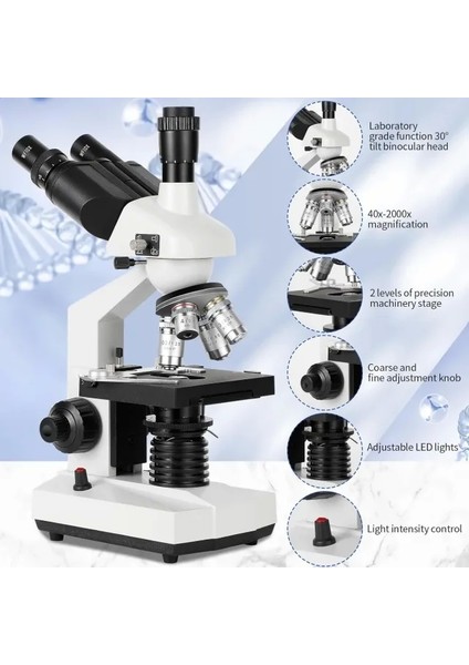 Güçlü Biyolojik Mikroskop Trinocular Microscope