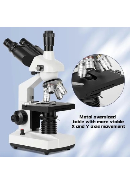 Güçlü Biyolojik Mikroskop Trinocular Microscope