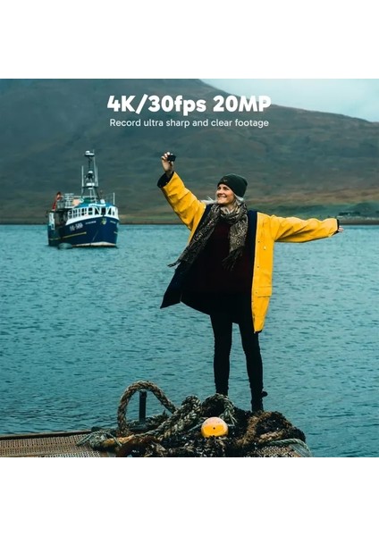 EK7000 Pro 4K Su Geçirmez Dokunmatik Ekranlı Aksiyon Kamerası With 128GB Microsd Card fiyatları