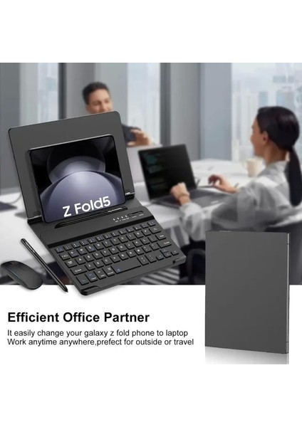 Samsung Galaxy Z Fold 4/5 Için Moaıto Masa Için Ayarlanabilir Stand Keyboard Stand Black