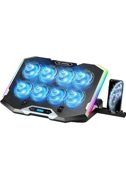 Oyun Laptop Soğutucu - 27.9-43.9 cm 8 Fan