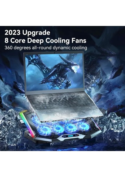 Oyun Laptop Soğutucu - 27.9-43.9 cm 8 Fan fiyatları