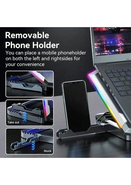 Oyun Laptop Soğutucu - 27.9-43.9 cm 8 Fan indirimleri