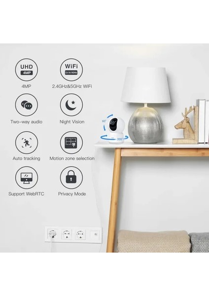 Arentı 5 Ghz Wifi Güvenlik Kamerası İç Mekan 4mp 2pc