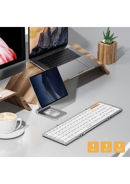 Protoarc Katlanabilir Bluetooth Klavye Beyaz Gri