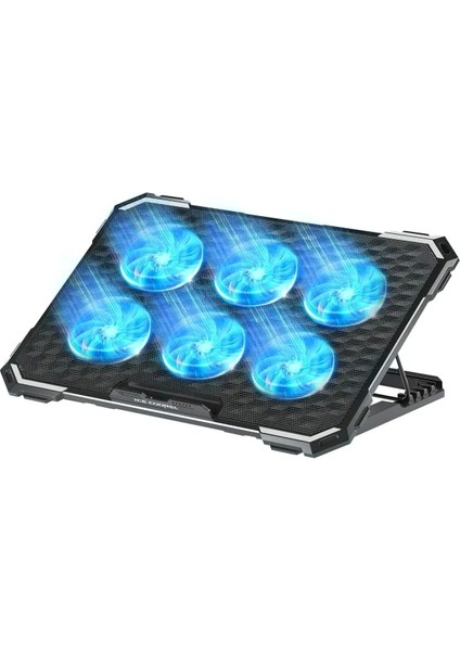 Laptop Soğutucu - 35.5-43 cm 6 Fans Blue