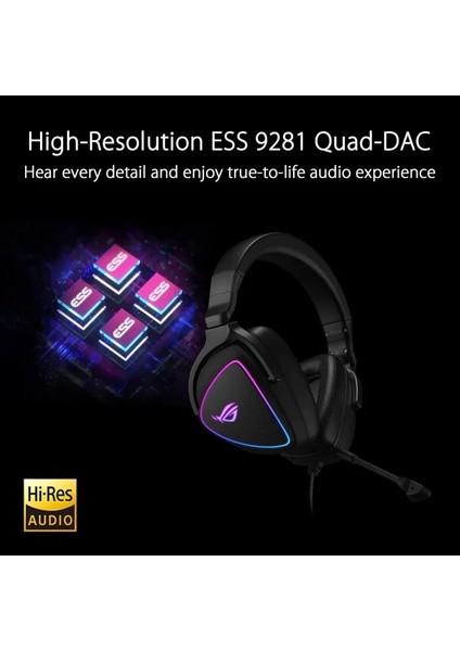 Rog Delta S Rgb Usb-C 7.1 Mikrofonlu Oyuncu Kulaklığı Wired Delta S