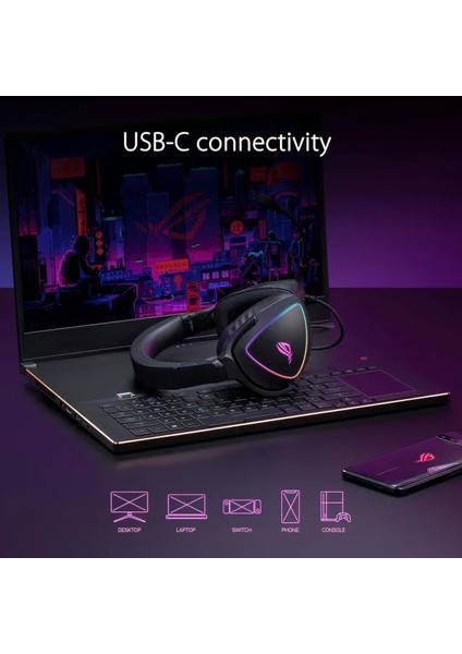 Rog Delta S Rgb Usb-C 7.1 Mikrofonlu Oyuncu Kulaklığı Wired Delta S