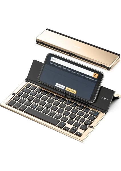 Katlanabilir Bluetooth Klavye Gold