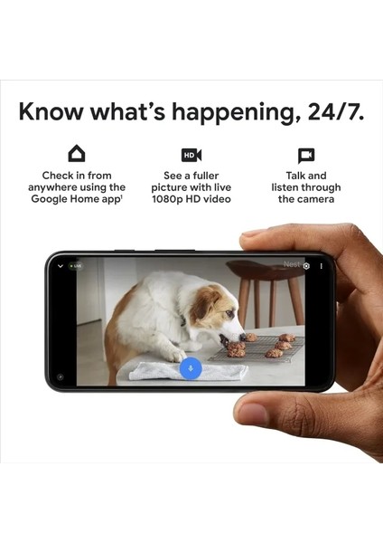 İç Mekan Nest Güvenlik Kamerası 1080P 2. Nesil Snow modelleri