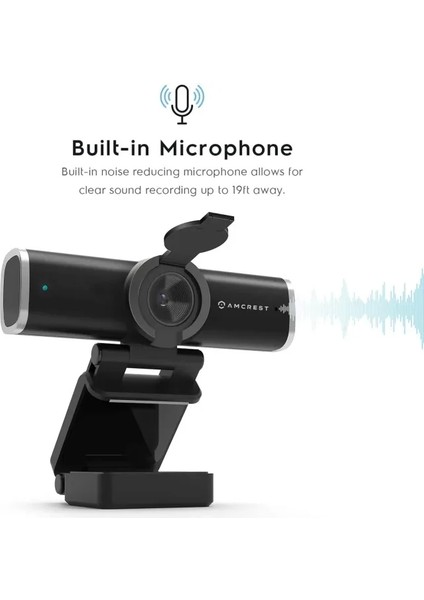 4 Megapiksel Webcam Mikrofon ve Gizlilik Kapaklı AWC496