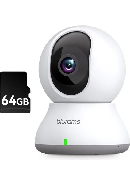 360° 2k İç Mekan Güvenlik Kamerası White + 64GB Tf Card
