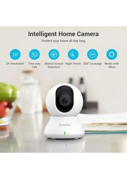 360° 2k İç Mekan Güvenlik Kamerası White + 64GB Tf Card fiyatları