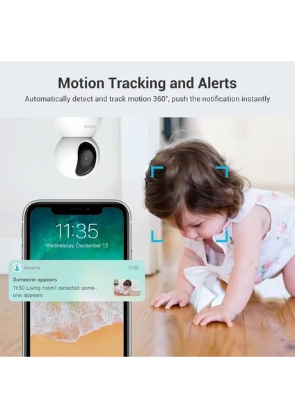 360° 2k İç Mekan Güvenlik Kamerası White + 64GB Tf Card modelleri