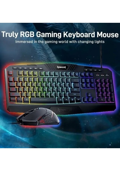 S101 Kablolu Oyun Klavyesi ve Faresi Rgb