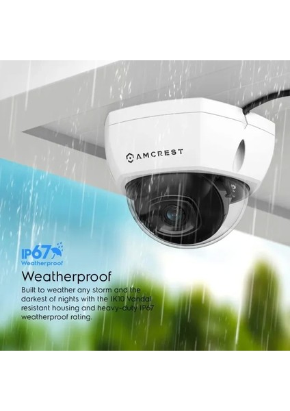 Ultrahd 4K (8mp) Dış Mekan Güvenlik Poe Ip Kamera - Siyah Beyaz fırsatları