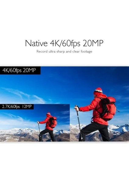 V50 Elite 4K60FPS Dokunmatik Ekran Wifi Su Geçirmez Aksiyon Kamerası 64GB Microsd Card Içermez modelleri