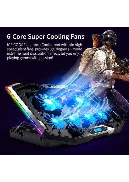 Oyun Laptop Soğutucu - 27.9-43.9 cm 6 Fan fiyatları