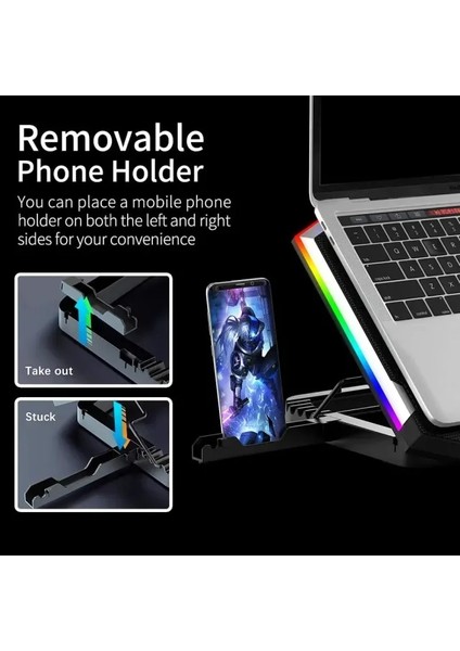 Oyun Laptop Soğutucu - 27.9-43.9 cm 6 Fan indirimleri