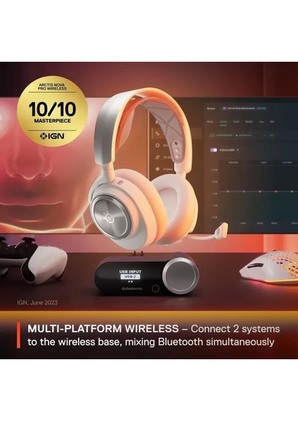 Arctis Nova Pro Kablosuz Multi-Sistem Gaming Kulaklık Pc White