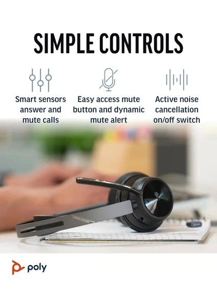 Poly Voyager Focus 2 Uc Kablosuz Kulaklık indirimleri