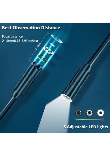 Skybasıc 8 LED Işıklı Endoskop Kamera 5m 66FT