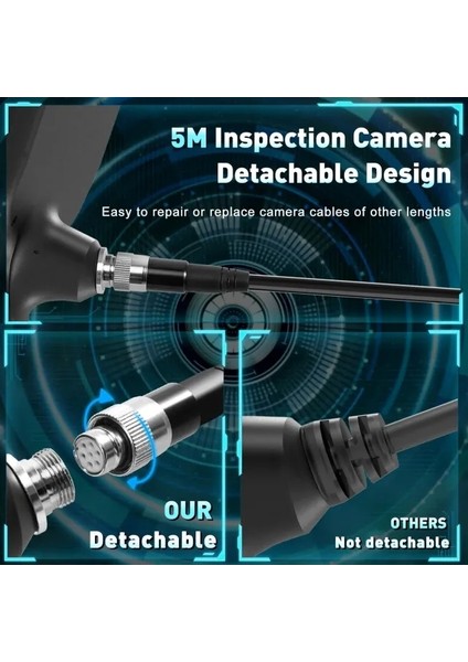 360° LED Işıklı ve Elektrikli Döner Endoskop 5m ES550 modelleri