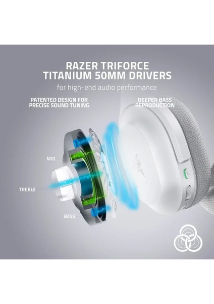 Barracuda x Kablosuz Çoklu Platform Oyun Kulaklığı White Barracuda Headset fırsatları