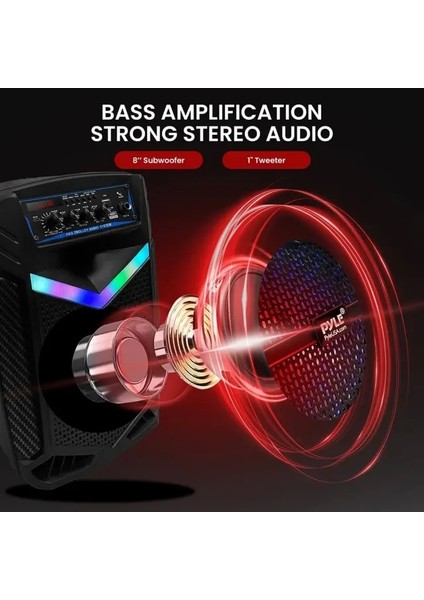 Taşınabilir Bluetooth Pa Hoparlör Sistemi - 600W 20CM