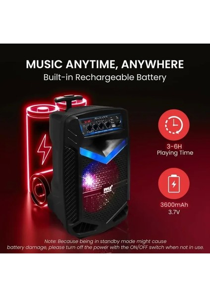 Taşınabilir Bluetooth Pa Hoparlör Sistemi - 600W 20CM