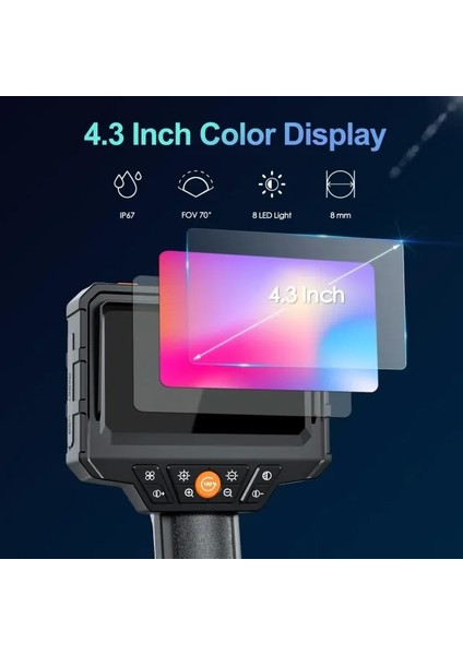 Skybasıc 8 LED Işıklı Muayene Endoskop Kamerası 15M