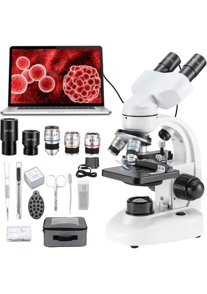 Bogrınuo Bileşik Binoküler Mikroskop 40X-2000X Büyütme Binocular Electron
