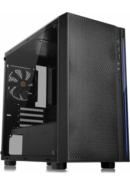 Versa H18 Temperli Cam Spcc Micro Atx Oyun Bilgisayarı Kasası H18 Black