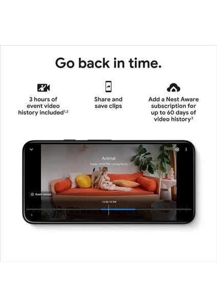 İç Mekan Nest Güvenlik Kamerası 1080P 2. Nesil Sis modelleri