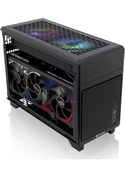 Core V21 Spcc Mikro Atx Mini Itx Cube Oyun Bilgisayarı Kasası TR100 Black