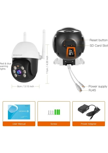 3mp Kablolu Güvenlik Kamerası Dış Mekan indirimleri