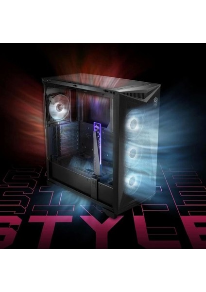 Msı Mpg Gungnir 300R Airflow Argb White USB 3.2 Atx Mid Tower Kasa Mpg Gungnır 300R Aırflow