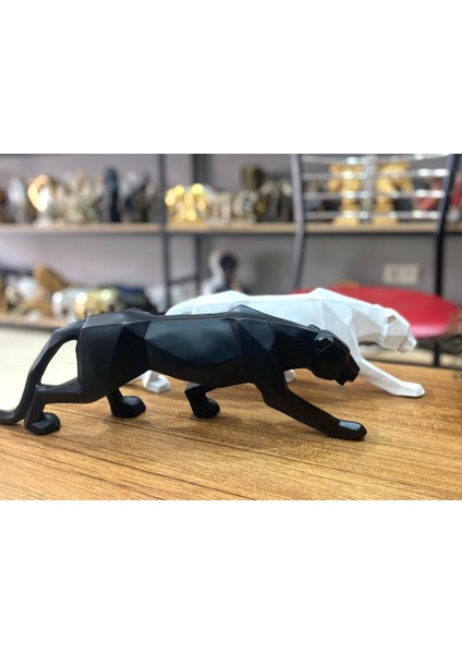 Dekoratif Kübik Leopar Biblo 2 Li Siyah ve Beyaz