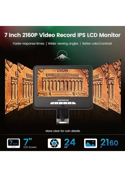 AD207S HDMI Dijital Mikroskop 7''
