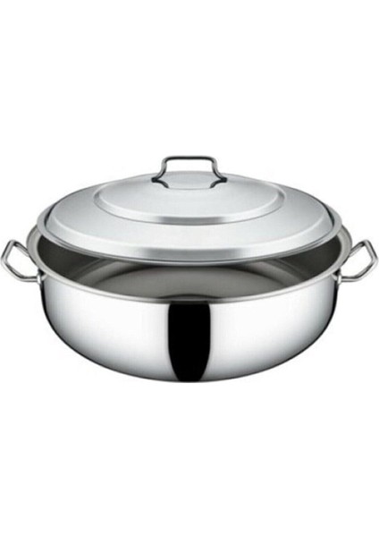 Helvane Tencere 45X15 (23,8 Lt) Gri / Tek Ebat