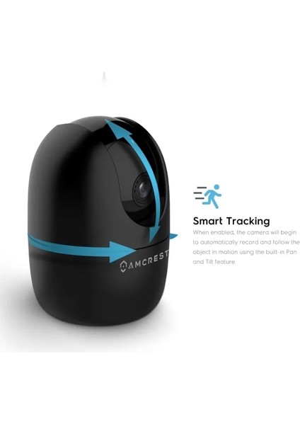 1080P Wifi Kamera İç Mekan Köpek Kamerası ASH21-B (Black)