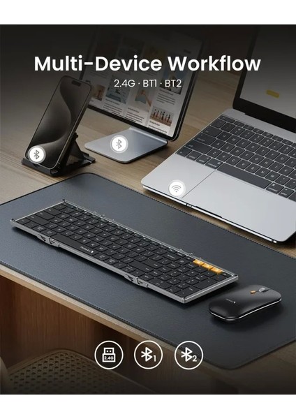 Protoarc XKM01 Katlanabilir Klavye ve Fare Black Gray modelleri